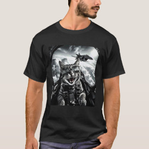 Katze Selfie Jet Flugzeug Lustige Katzen Geschenke T-Shirt
