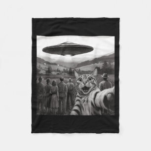 Katze Selfie Leute beobachten einen Alien Lustige Fleecedecke