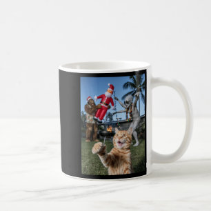 Katze Selfie mit Alien und Bigfoot Weihnachten im Kaffeetasse