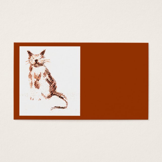 Katze - Sepia-Brauntöne (Vorderseite)