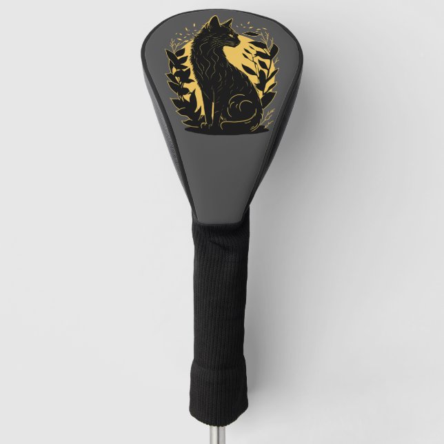 Katze setzen golf headcover (Vorderseite)