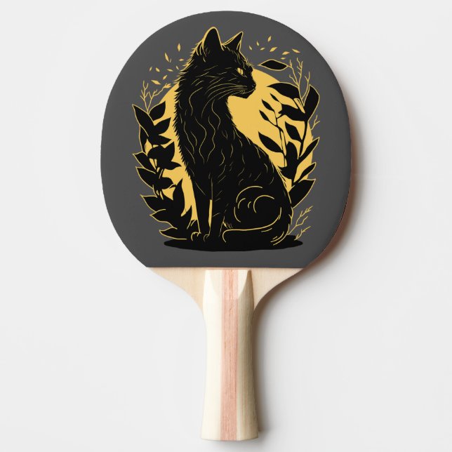 Katze setzen tischtennis schläger (Vorderseite)