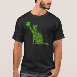 Katze Shamrock Frohen St. Patrick's Day Katze Iris T-Shirt