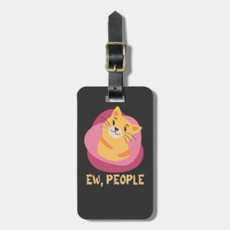 Katze Shirt, Schwarzkatze, Katzenliebhaber T - Shi Gepäckanhänger