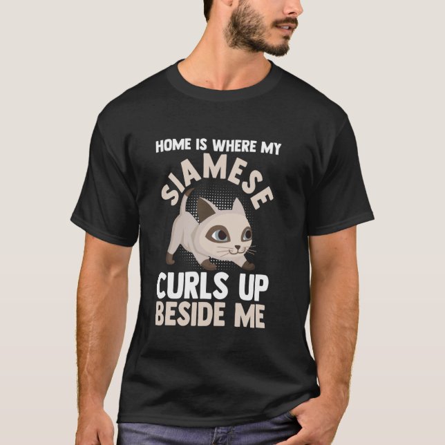 Katze Siamkatze T-Shirt (Vorderseite)