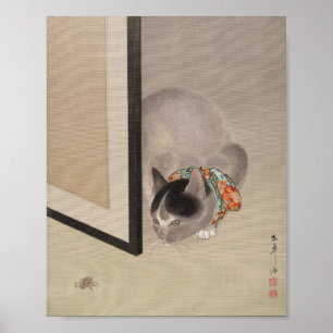 Katze sieht eine Spinne an   Oide Tōkō Poster