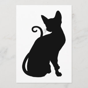 Katze Silhouette Einladung