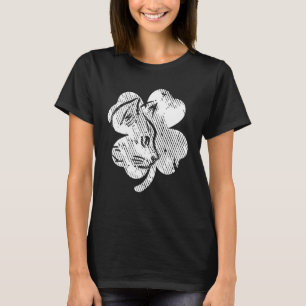 Katze Silhouette Kleeblatt St Patricks Tag Kätzche T-Shirt