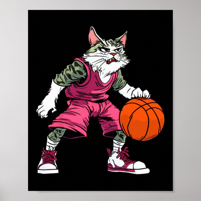 Katze Sketll Spieler Sketll Katze  Poster (Vorne)