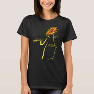 Katze Sonnenblume für Katze Katze Mama Katze Fraue T-Shirt