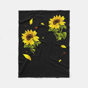 Katze Sonnenblume Weihnachtsbaum Sonnenblume Katze Fleecedecke