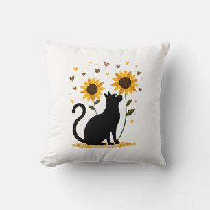 Katze Sonnenblume Weihnachtsbaum Sonnenblume Katze Kissen
