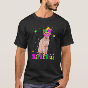 Katze Sphynx Maske Mardi Gras Karneval Tiere Katze T-Shirt