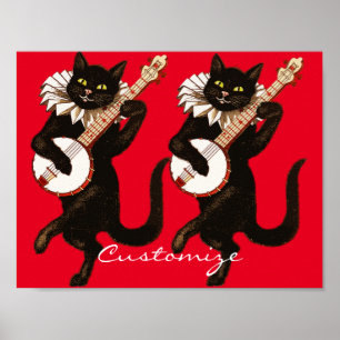 Katze spielt Banjo Thunder_Cove Poster