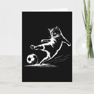 Katze spielt Fußball Byll Grafik Katze Sport Lusti Karte