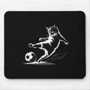 Katze spielt Fußball Byll Grafik Katzen-Sport Lust Mousepad