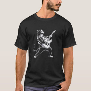 Katze spielt Gitarre Katzenwitz Mutterliebhaber Hu T-Shirt