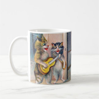 Katze spielt Gitarre, Louis Wain Kaffeetasse