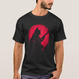 Katze spielt Gitarre Rock Katze T-Shirt