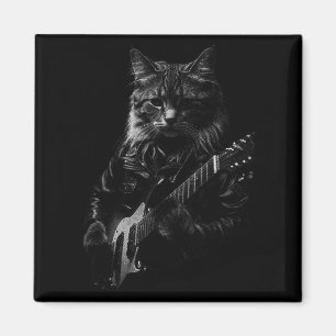 Katze spielt Gitarre Rockstar Rock And Roll Männer Magnet