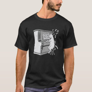 Katze spielt Klavier Lustige Musik Pianist Katze T-Shirt