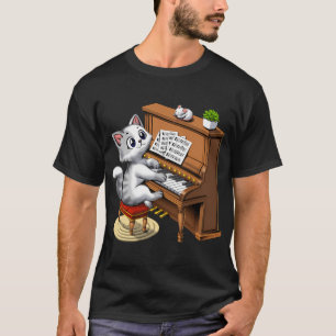 Katze spielt Klavier T-Shirt