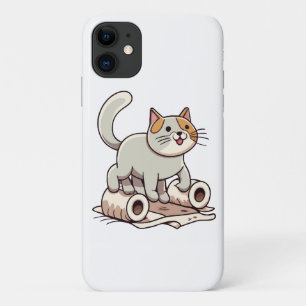 Katze spielt mit Toilettenpapier Case-Mate iPhone Hülle