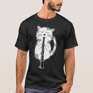 Katze spielt Oboe I Musiker I Musikinstrument I O T-Shirt