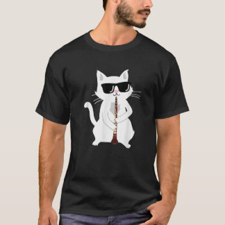 Katze spielt Oboe T-Shirt