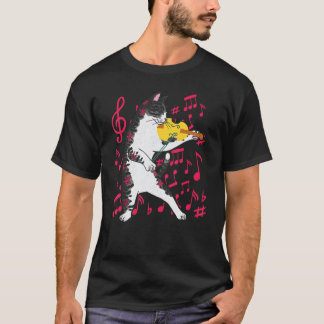 Katze spielt Violine Musikinstrumente Violinist C T-Shirt