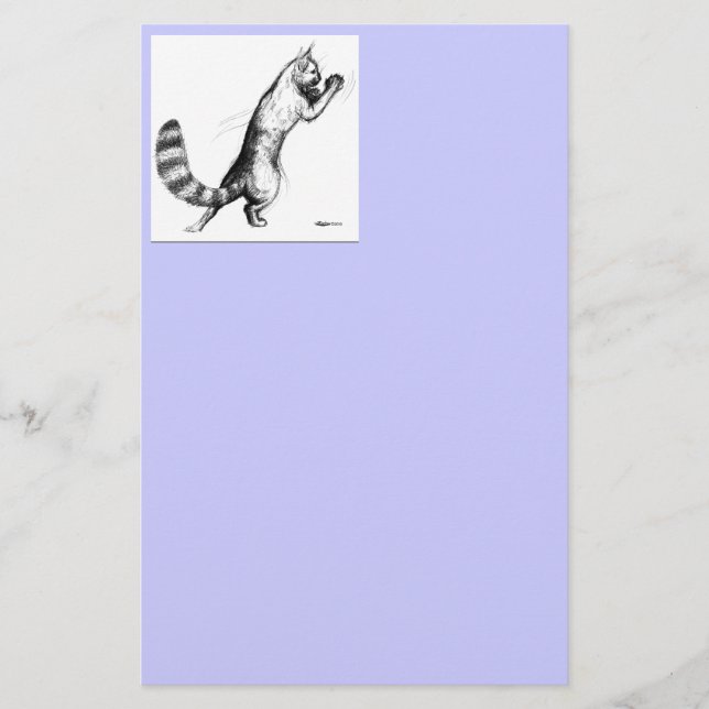 Katze Springing2 Briefpapier (Vorderseite)