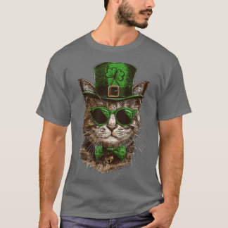 Katze St. Catricks Tag T-Shirt
