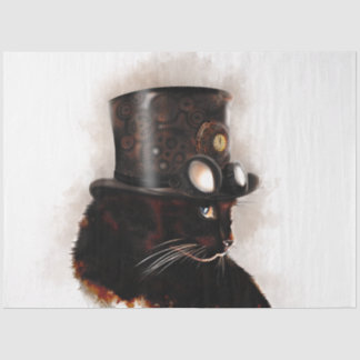 Katze Steampunk Seidenpapier
