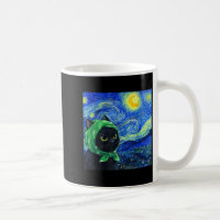 Katze Sternennacht Van Gogh Spaß für Katzenliebhab