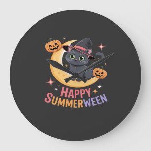 Katze Süß Halloween Ästhetik Essential T-Shirt Große Wanduhr