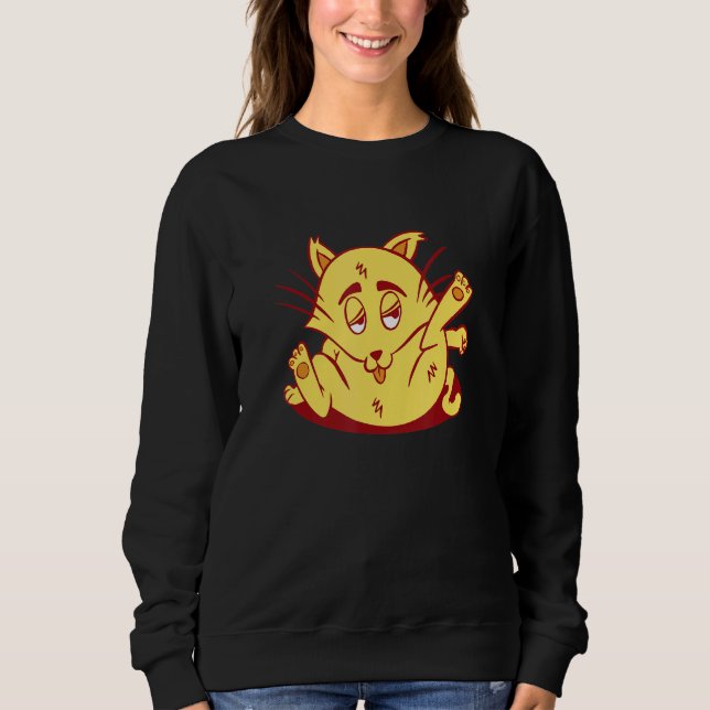 Katze Sweatshirt (Vorderseite)