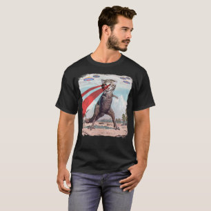 Katze T Rex mit Laser mustert T-Shirt lustiges