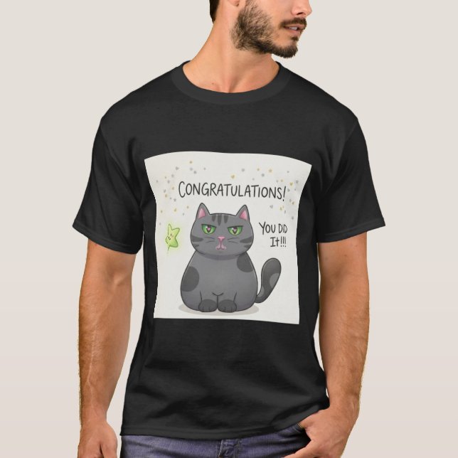 Katze  T-Shirt (Vorderseite)