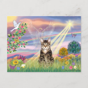 Katze (Tabby) - Cloud Angel Postkarte