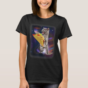 Katze Taco im Weltraum Funny T - Shirt für Katze u