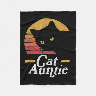 Katze Tante Vintage Achtziger Jahre Stil Sonne Kat Fleecedecke