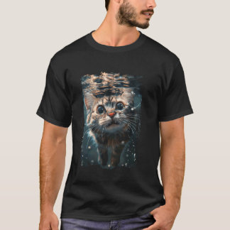 Katze taucht ins Meer T-Shirt