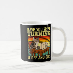 Katze Tech Ingenieur Suprt Humor Tech Computer IT- Kaffeetasse