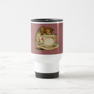 Katze Teetasse Süß Vintage Viktorianisch Haustier