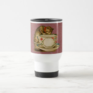 Katze Teetasse Süß Vintage Viktorianisch Haustier