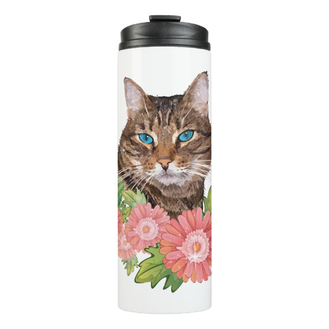 Katze Thermosbecher (Vorderseite)