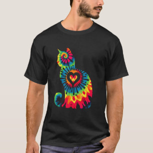 Katze Tie Dye Farbige Katze Mama Papa Liebhaber Me T-Shirt