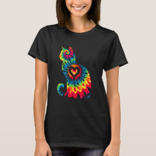 Katze Tie Dye Farbige Katze Mama Papa Liebhaber Me T-Shirt