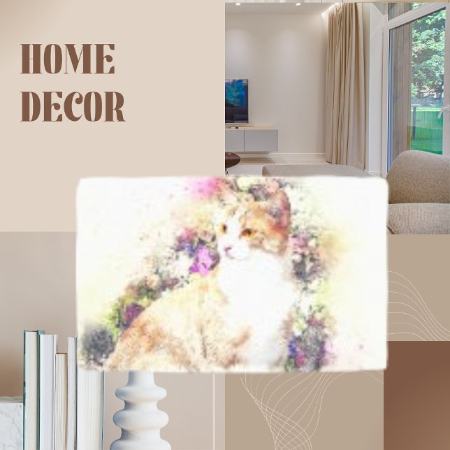 Katze Tier Blumenkunst Abstrakte Leinwand drucken (Von Creator hochgeladen)