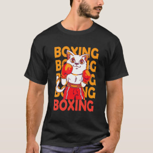 Katze Tier Boxsport mit Boxhandschuhen Zitat B T-Shirt